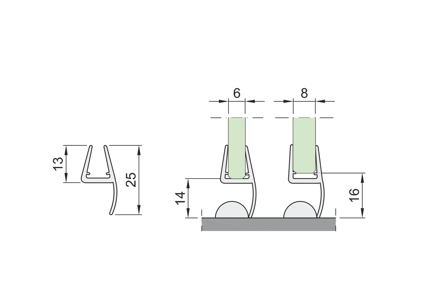 Uszczelka drzwi black