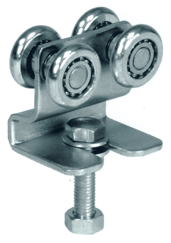 4 - rolkowy wózek ze sworzniem do szyny Zn, profil