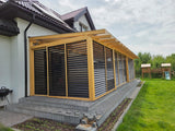 Aluminiowe okucie jezdne do przesuwnych paneli zacieniających, profil 3 m o nośności 60 kg – ZESTAW