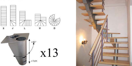 Schody-segment NS240 V 2640-2400mm, set 13x segmen
