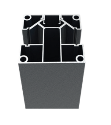 Aluminiowy słupek ogrodzeniowy 70x70 do wypełnień lamelowych - 2500mm R7016
