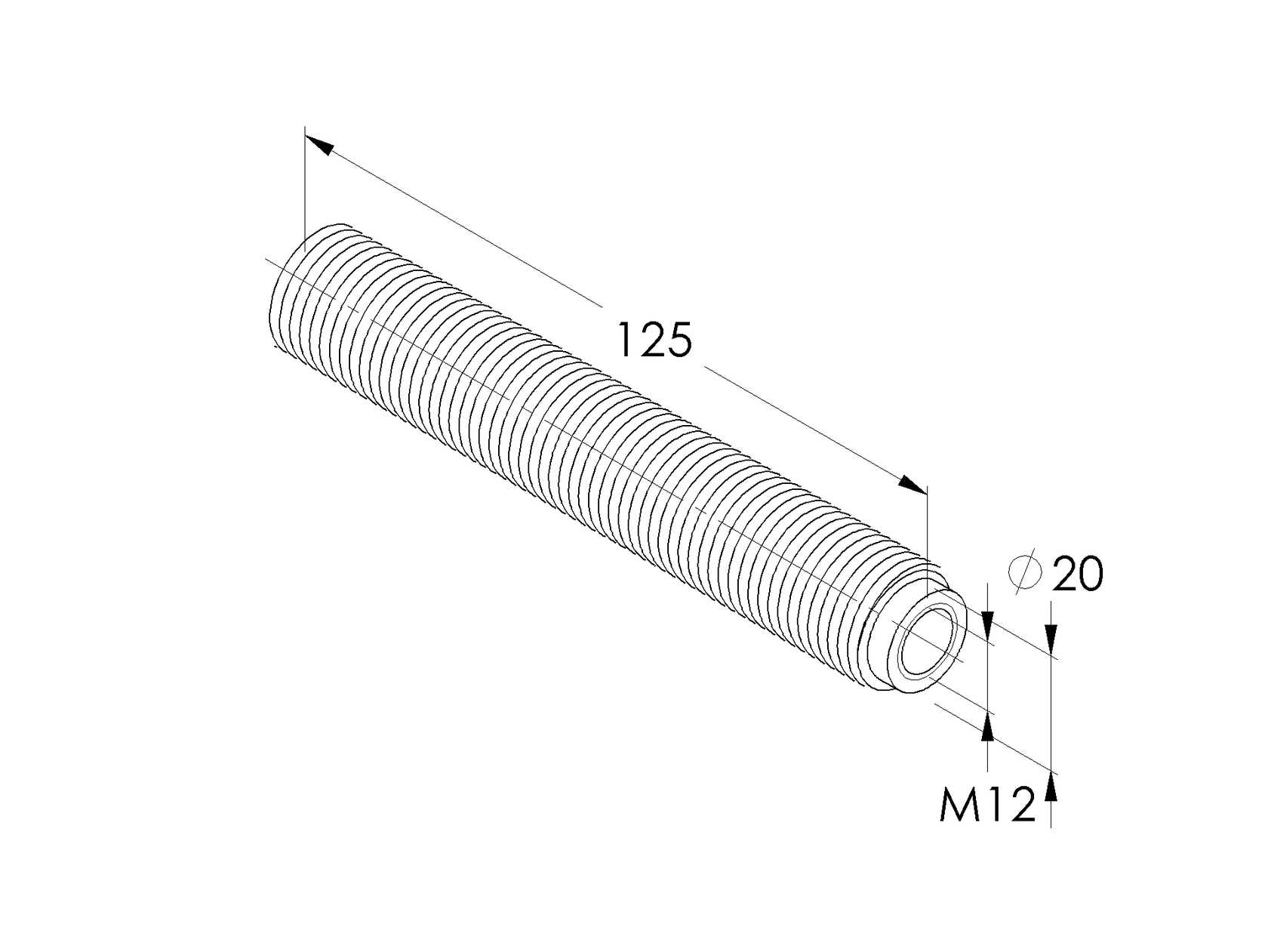 Kotwa do dużych obciążeń, INOX, M12