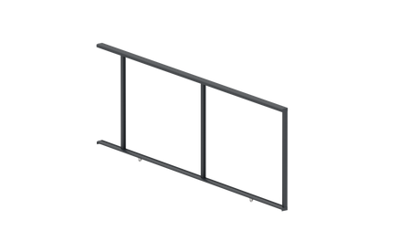 Aluminiowa rama bramy przesuwnej na kółkach 6x2,045 m, Antracyt R7016 - ZESTAW