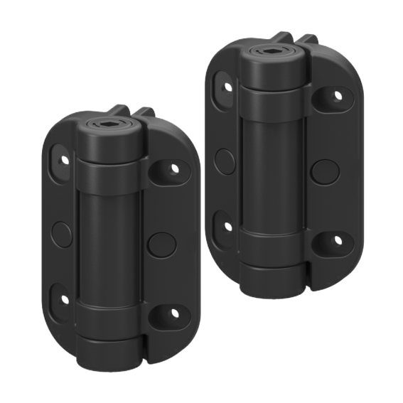 Zawias do ciężkich bram, z regulowaną sprężyną