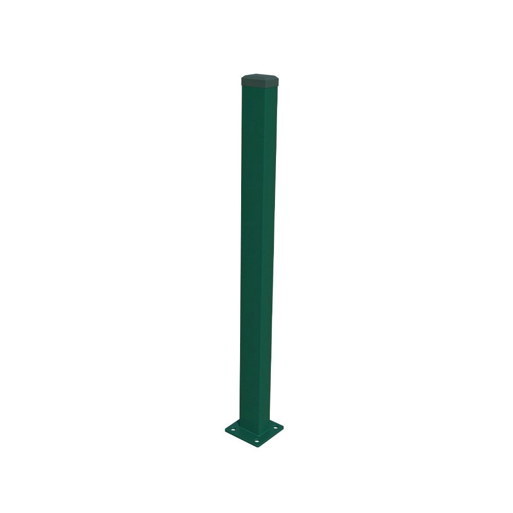 Post 60x40mm with ZnPVC base 1800mm green