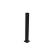 Galvanized Post 60x40 mm with Base Plate and PVC Cap, 1400 mm - Black RAL 9005