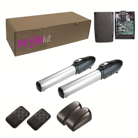 Napęd ROLLKIT do bramy dwuskrzydłowej w komplecie z fotokomórkami