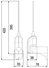 Antena CAME 433,9 MHz, koncentryczna. kabel 5m