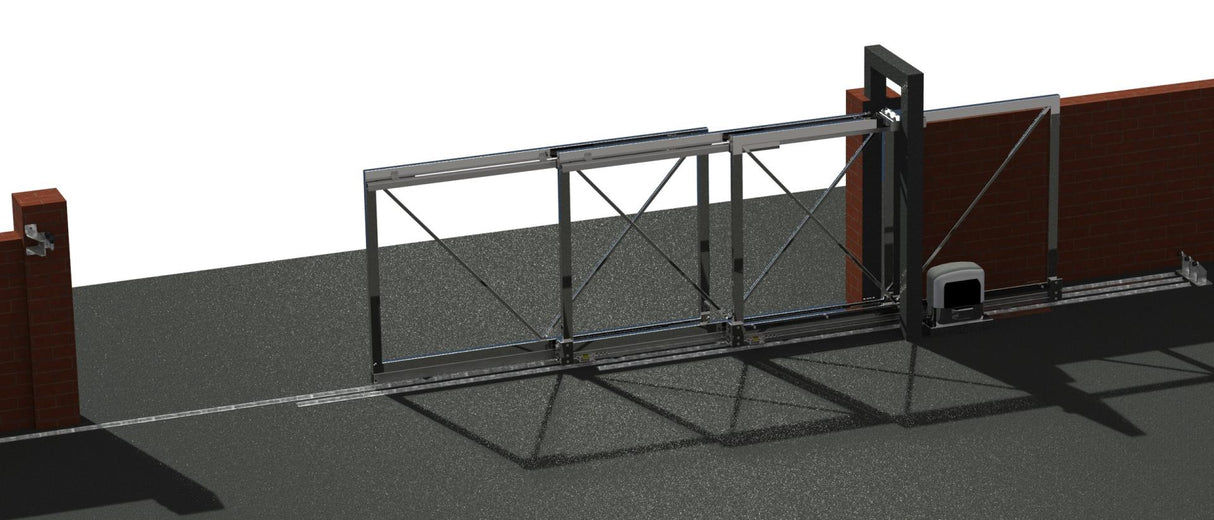 Teleskopowy system bramy. Max 15m, 3-dzielna