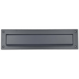 Rectangular Letter Plate, Zn - anthracite