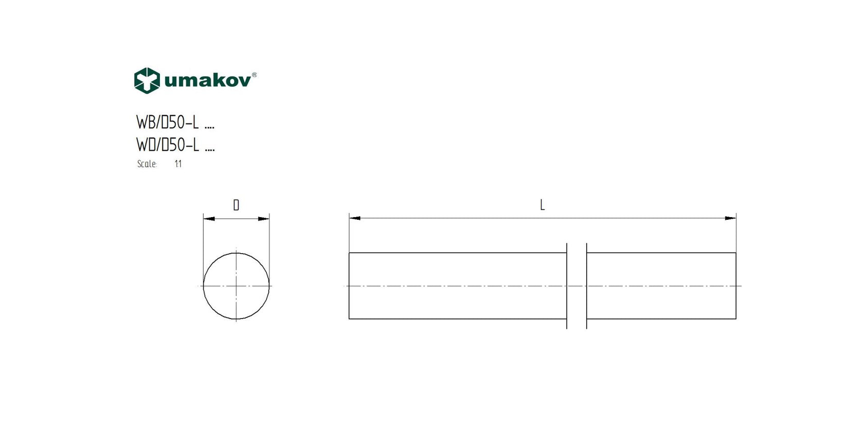 DĄB-Poręcz nielakierowana DU