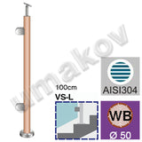 Drewniany słupek BUK (BEECH), D42,4/2, H1000