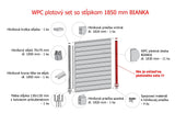 Zestaw ogrodzeniowy WPC ze słupkiem 1850mm BIANKA szary