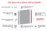 Zestaw ogrodzeniowy WPC z słupkiem 1850mm AURORA brązowy
