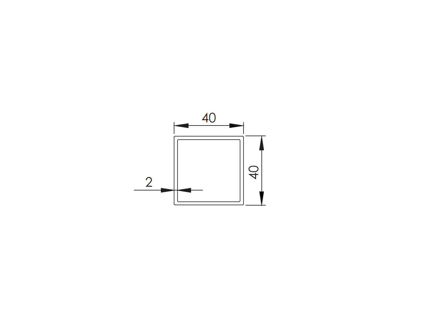 Profil pozinkovaný JP 40 x 40 x 2 mm - 6000