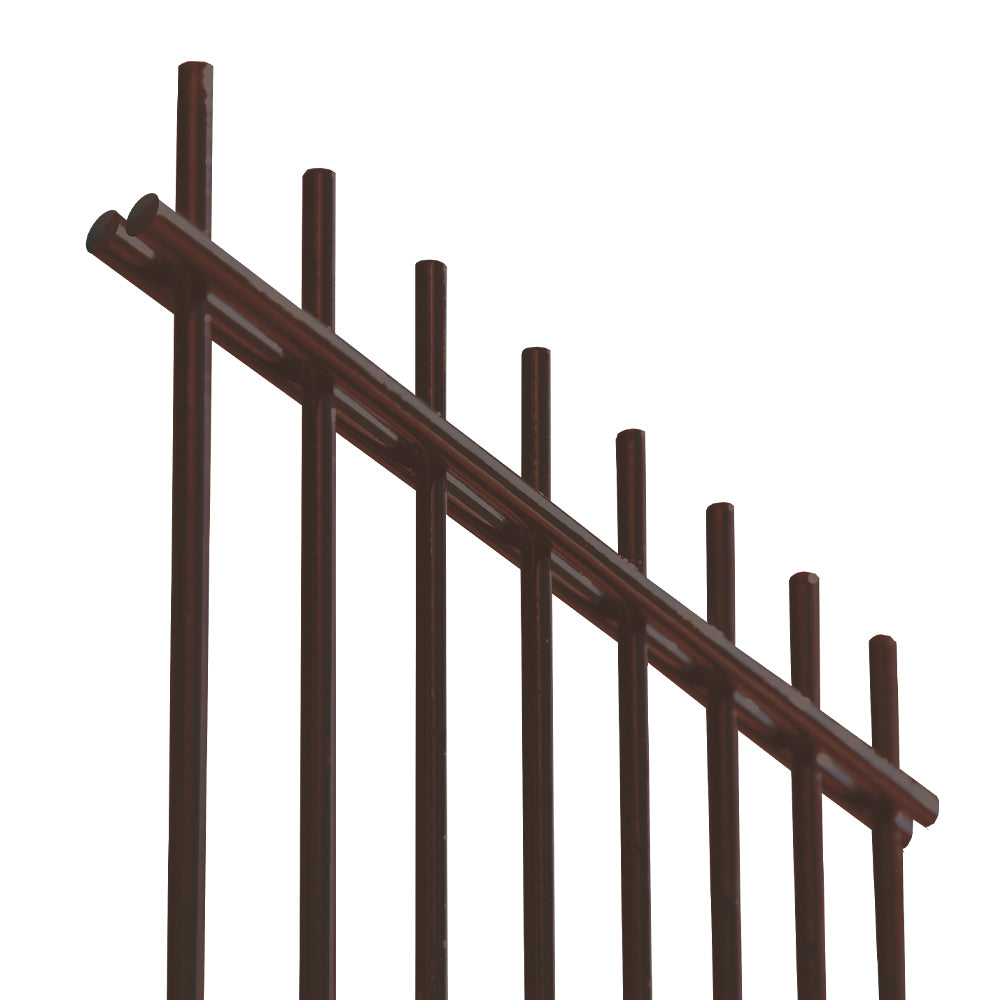 Zgrzewany panel ogrodzeniowy N2D 2500x1630mm D5/4/5mm brązowy