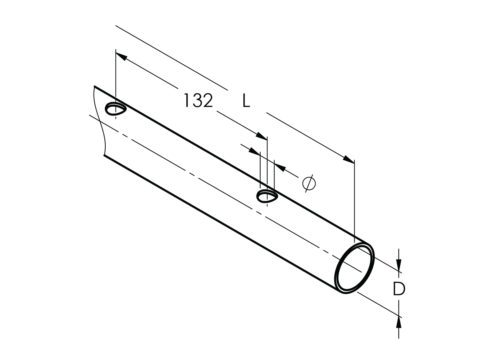 Rura szlifowana AISI304, D42,4x2/15xd12,5/L1980