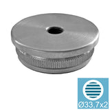 Zaślepka nierdzewna z gwintem, płaska