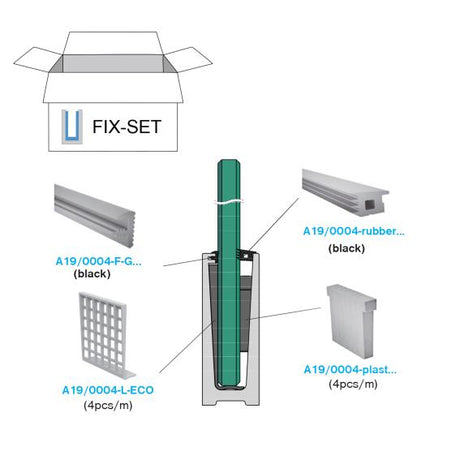 Mocowanie - szklo uszczelka