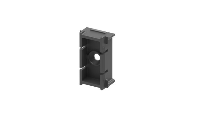 Click-lock connector for facade system, 25 x 25 - Anthracite RAL 7016, 50pcs