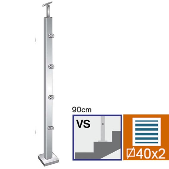 Słupek nierdzewny profil