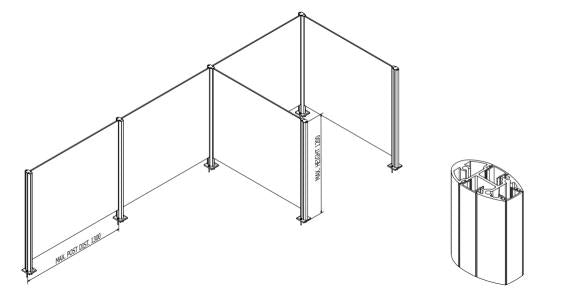 Słupek aluminium - kat R