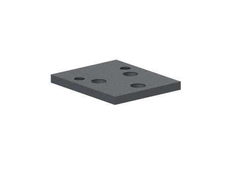 Aluminum Anchor Plate for Post 56x 60 - Anthracite RAL 7016