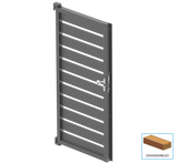 Jednoskrzydłowa brama aluminiowa 1,025x1,85m z wypełnieniem 20x100 R7016 - zestaw