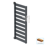 Jednoskrzydłowa brama aluminiowa 1,025x1,50m z wypełnieniem 20x100 R7016 - zestaw