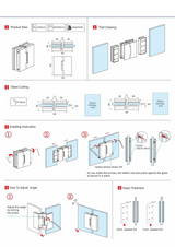 Zawias do drzwi szklanych