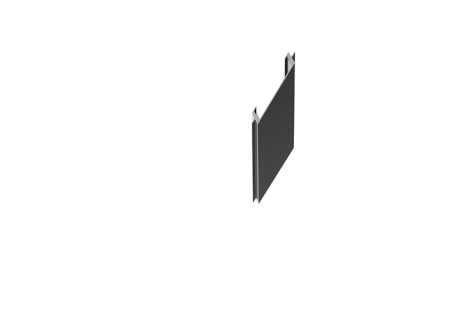 Wąska listwa maskująca skośna do profili słupkowych 20mm R7016