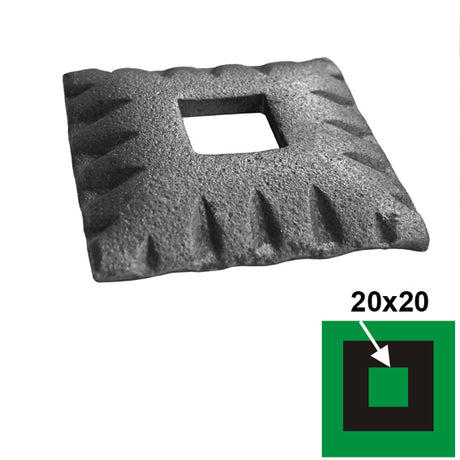 Maskownica ozdobna 77x77, 21,5x21,5, h17mm