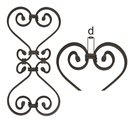 Rozeta 410x200, 12x6, d12x12mm