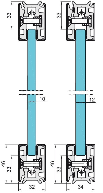 listwa zasciskowa do zabudowy szklannej