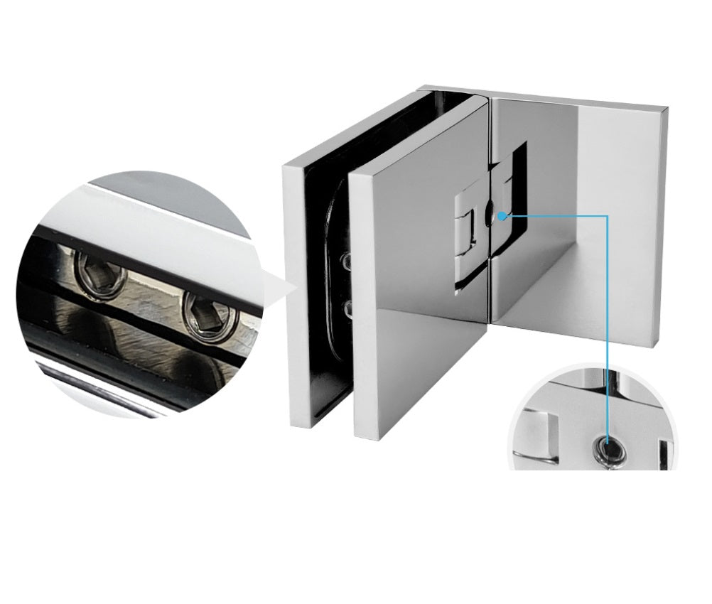 Zawias do drzwi szklanych +/- 90 stopni SwingPro