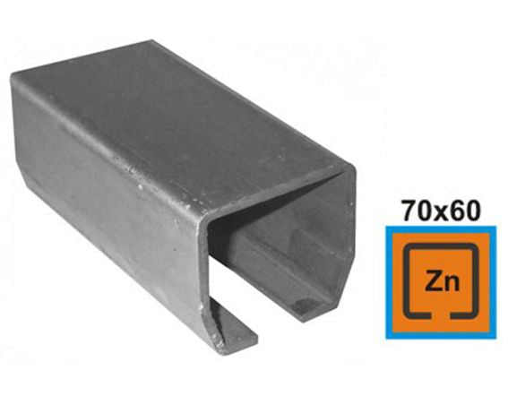 Profil do bramy przesuwnej Zn, 70x60x3,5mm, L3m