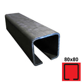 Profil do bramy przesuwnej Fe, 80x80x5mm, L6m