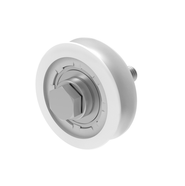 Koło do bram przesuwnych z rowkiem U, INOX / NYLON, D60mm