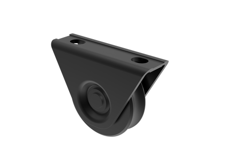 Kółko bramowe - U, D80, czarne