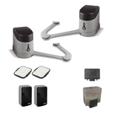 Nice napęd uchylny do bramy dwuskrzydłowej, komplet z fotokomórkami