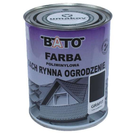 Farba poliwinylowa, grafit RAL7024 satin 1kg(0,8L)