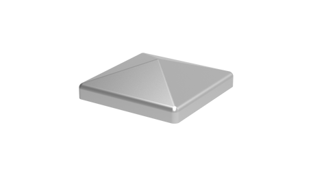Aluminiowy daszek słupka 100x100 piramida - naturalny