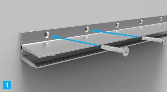 Aluminiowa daszka szklana profil +10°