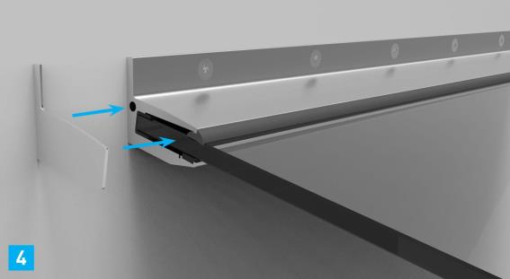 Aluminiowa daszka szklana profil +10°