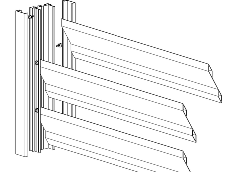 Aluminiowy adapter 64x38-1500mm do żaluzji do 46mm R7016