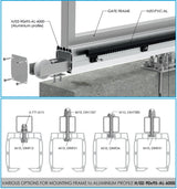 Prowadzący profil dolny AL, 90x95mm, L6m