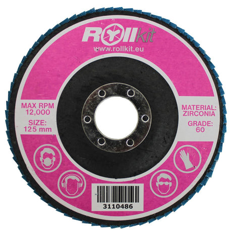 Tarcza listkowa do stali nierdzewnej, D125, d22,2, t7,25 mm, P60