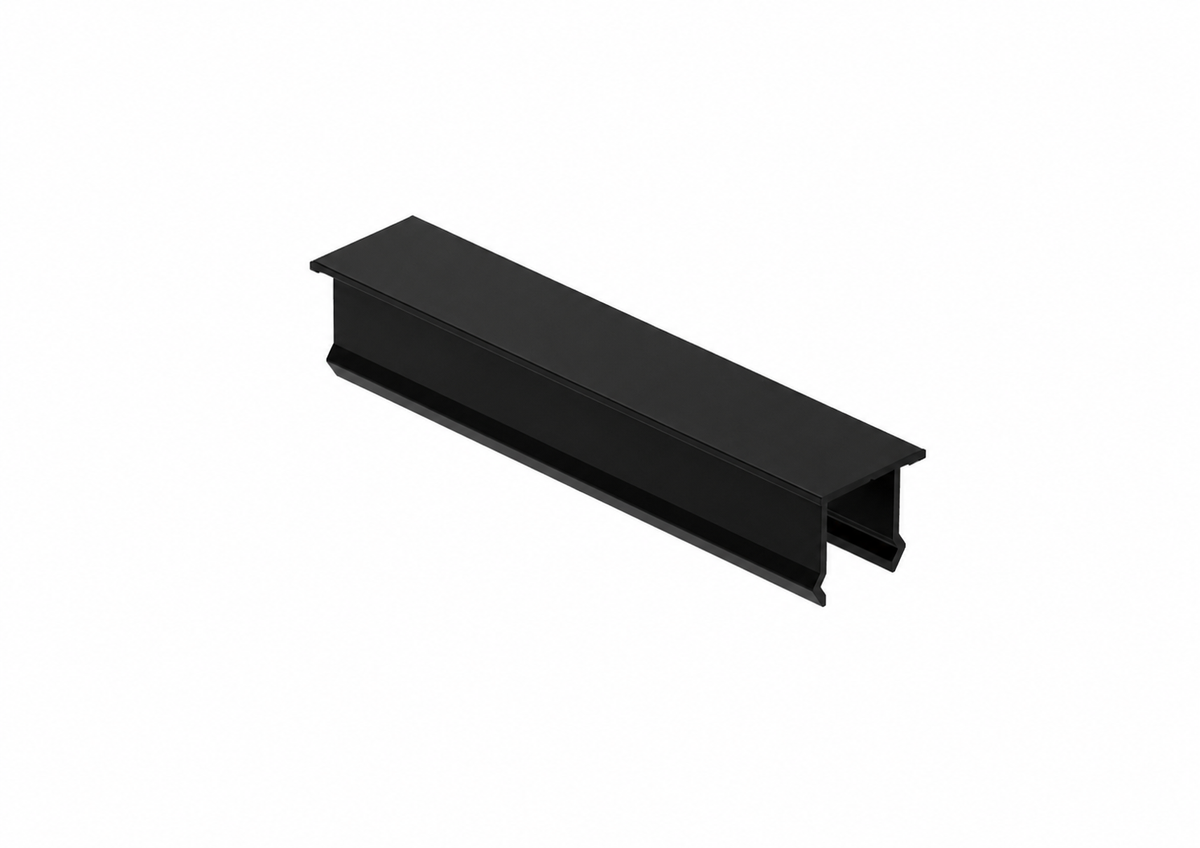 Aluminiowa zaślepka pionowego wypełnienia ogrodzeniowego, 20x100 - Czarny RAL 9005