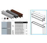 Aluminiowa nakładka na pionowe wypełnienie ogrodzenia i narożną listwę fasadową, 20x20 – Antracyt R7016