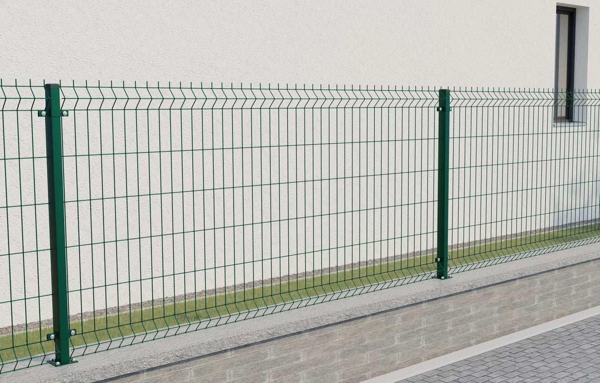 Słupek 60x40mm z podstawą ZnPVC 1600mm zielony